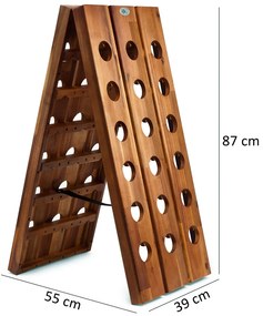 Deuba Raft pliabil pentru vin - 36 de sticle