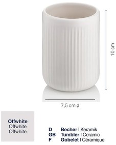 Suport din ceramică pentru periuțe de dinți Kela Adele, alb