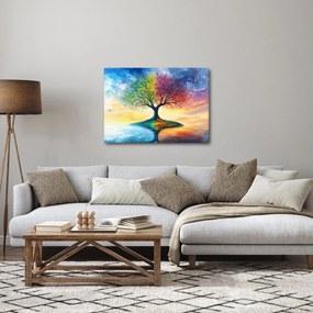 Tablou – Arbore pictat al anotimpurilor (70x50 cm)