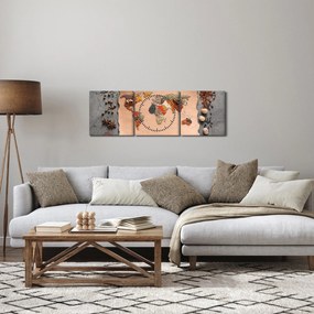 Tablou - Rădăcinile lumii (cu ceas) (90x30 cm)