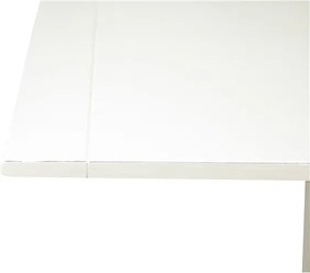 Masa pliabila, L90(180) 90 H80 cm, culoare alb antic, Lemn masiv