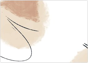 Tablou pe sticlă - Abstracție albă (70x50 cm)