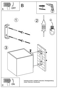Aplică perete QUAD 1 1xG9/40W/230V alb