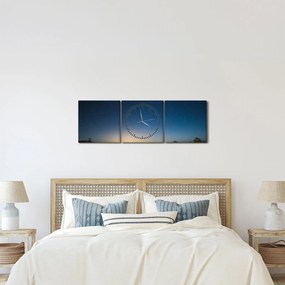 Tablou - Cer de noapte deasupra drumului (cu ceas) (90x30 cm)