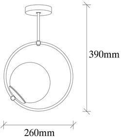 Lustră metalică Opviq lights Erasto, negru