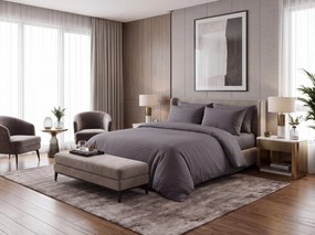 Lenjerie de pat din bumbac DENYX BLEND gri fermoar Dimensiune lenjerie de pat: 2 buc 70 x 90 cm | 200 x 220 cm