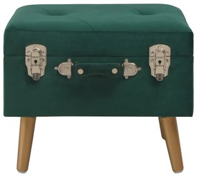 329251 vidaXL Taburet de depozitare, verde, 40 cm, catifea