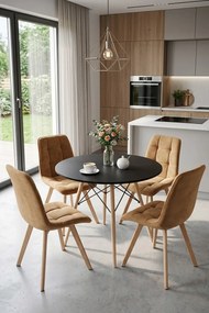 Scaun de dining CIEZA VELVET, maro