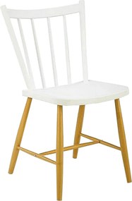 Scaun K419, alb/stejar, polipropilena, 47x47x83 cm