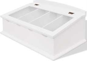 vidaXL Tavă pentru tacâmuri, stil baroc, alb, MDF