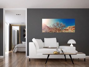 Tablou cu cu copac în deșert (120x50 cm)