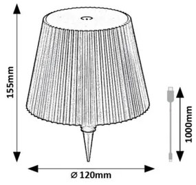 Abajur LED dimabil pentru sticlă Rabalux 77142 BURDUR LED/2W/5V IP44