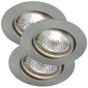Set de 3 spoturi incastrabile Triton otel 54540132 NL