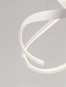 Lustra suspendata LED CCT OLIA aluminiu alb