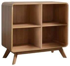 Bibliotecă în culoare naturală cu aspect de lemn de stejar 75x75 cm Caitlin – Støraa