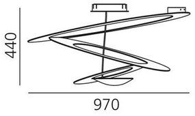 Plafonieră LED dimabilă Artemide 1253120A PIRCE LED/44W/230V 3000K auriu