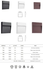 Spot LED scari iluminat exterior IP54 BAKER maro corten