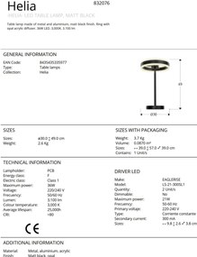 Veioza LED design modern decorativ Helia