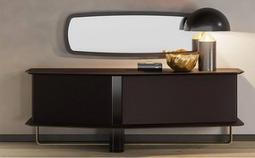 Bufet lemn masiv Maura Negru, 230 × 83 × 58 cm - Lemn