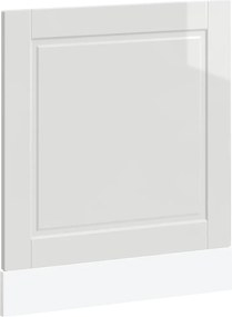 vidaXL Panou pentru mașina de spălat vase alb lucios lemn prelucrat