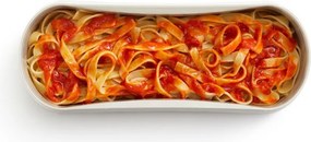 Vas pentru gatit paste in cuptorul cu microunde Lekue 1009032, 1,5 L, 28x11x11,2 cm, Silicon platinat, -20/+100 °C, Alb/Maro