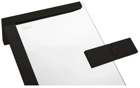 Rea Hugo cabina de dus 100x100 cm patrat negru semi lucios sticla transparenta REA-K6602