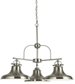 Lustra design industrial Dallas 3L argintiu satin 3183-3SS SRT