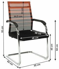 Scaun de şedinţă, maro/negru, ESIN