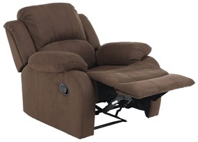 Fotoliu relaxant reglabil -recliner, material maro,Bortis Impex