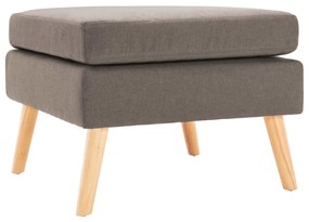 288741 vidaXL Taburet, gri taupe, material textil