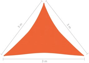 Panza parasolar, portocaliu, 3x3x3 m, HDPE, 160 g m   Portocaliu, 3 x 3 x 3 m