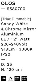 Lustra LED suspendata design modern OLOS, 35cm