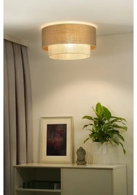 Plafonieră Duolla YUTE BOHO 3xE27/15W/230V d. 60 cm maro/gri