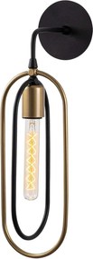 Lampa perete CERCO 3151, negru/auriu, metal, 14x17x45 cm