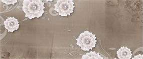 Tablou - Draperie cu flori (120x50 cm)