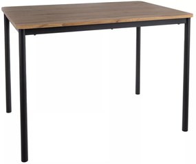 Masa City stejar artizan/negru L110xl75 cm