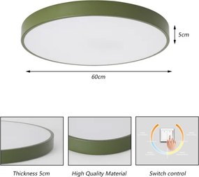 Brilagi - Plafonieră LED POOL, 60 W, 230 V, 3000/4000/6000 K, 60 cm, verde