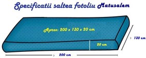 Set Fotoliu Matusalem cu Otoman (suport picioare) si Perna, Material Textil - Angora Grey