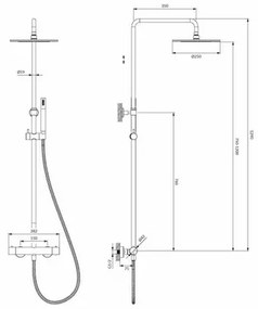 Coloana de dus cu baterie termostatata Omnires Y