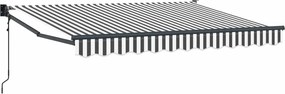vidaXL Cort electric retractabil Antracit și Alb 3,5 x 2 m