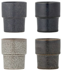 Cești maro 4 buc. pentru espresso din gresie 150 ml Ewan – Bloomingville