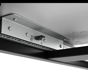 Masă extensibilă de dining cu cadru metalic, Alb+Negru | Aosom Romania