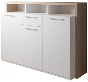 Zondo Comodă Mason (Stejar sonoma + Alb). 1043137