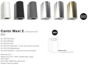 Aplica perete ambientala de exterior IP44 Canto Maxi 2 otel 49721034 NL