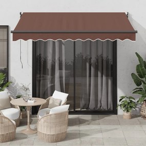 vidaXL Copertină retractabilă manual, maro, 300x250 cm