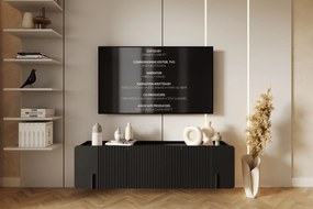 Dulap TV Malmi 150 cm suspendată - negru mat / negru