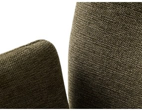 Scaun de sufragerie verde cu cotiere tapițat Roxana – Unique Furniture