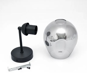 Lampă de perete LILI 1xE27/15W/230V negru/gri