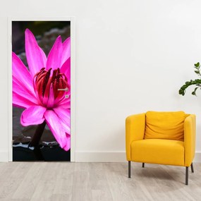 Fototapet pentru ușă - Floare roz (95x205cm)