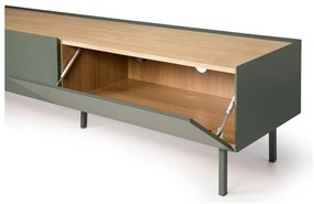 Masă TV verde/în culoare naturală cu aspect de lemn de stejar 180x45 cm Arista – Teulat